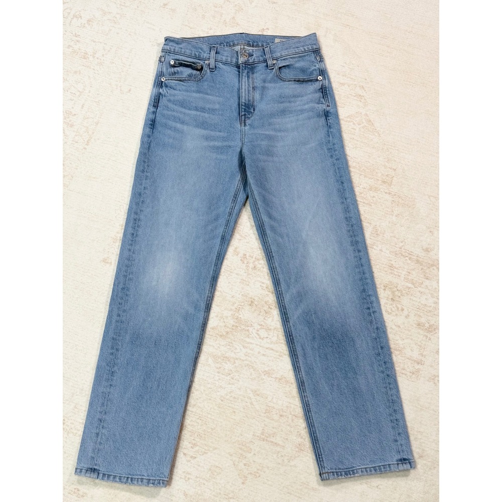 AYR The Bud High Rise Straight Leg Jeans Kiki Light Wash 28S Made in LA